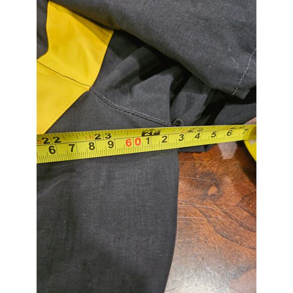 Army Windbreaker APFU Jacket Unisex Black Yellow Full Zip 100% Nylon Size Small - Picture 4 of 6
